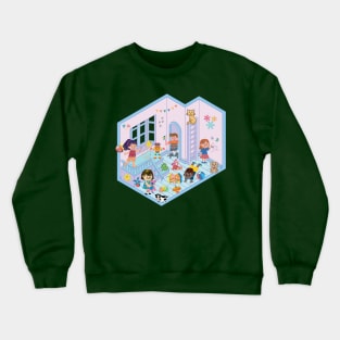 Dollhouse Playground and Happy Kids Crewneck Sweatshirt